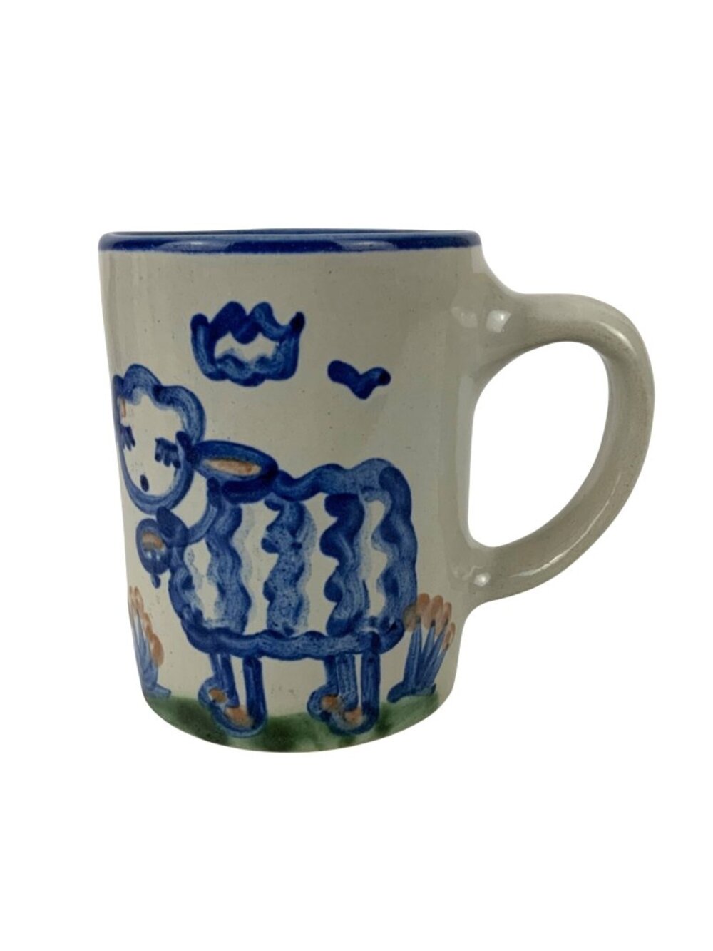 MA Hadley Hand-Painted Ceramic Sheep Mug "The End" Interior Detail